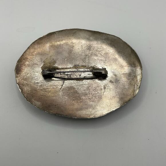 Vintage Hand Carved Deer Brooch C Clasp Horn (?) Large 3 x 2.5 in Pin African - Picture 3 of 6